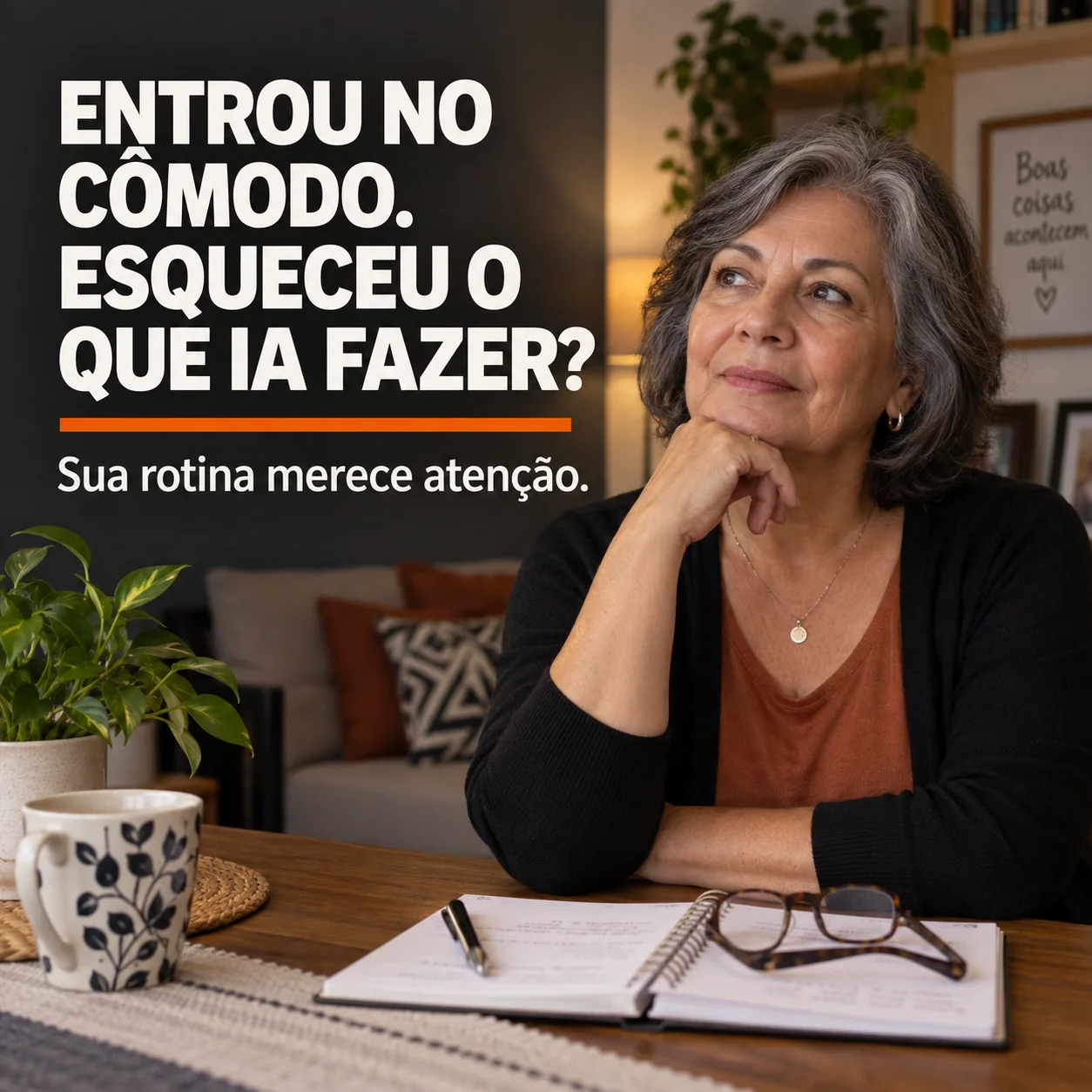Identificação com um momento de esquecimento no cotidiano